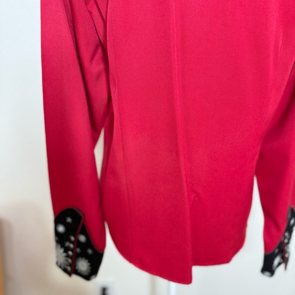 Roper Red and Black Western Shirt with White Star Accents - Picture 7 of 10